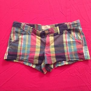 2/$20 Hollister Multi-Colored Plaid Shorts